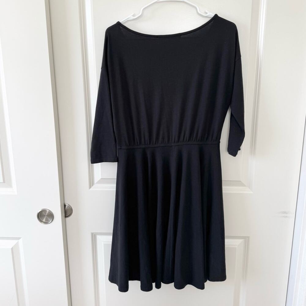 Peruvian Connection Pima Cotton Swing Dress Black Small - Picture 2 of 3